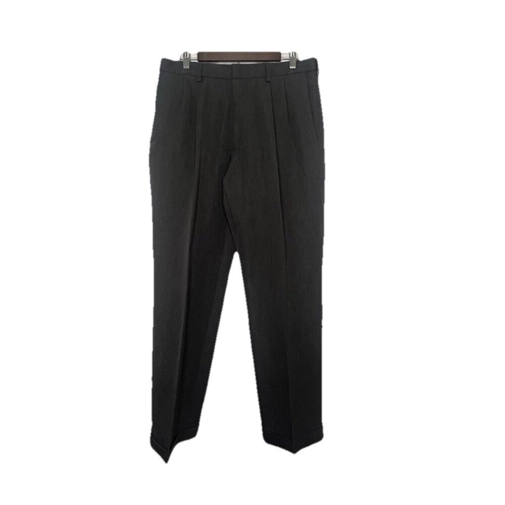 Haggar Travel Performance Flat Front Gray Men's Dress Suit Pants Size 34x30‎